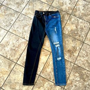 Mismatched jeans